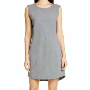 Eileen Fisher Gray Organic Stretch Jersey Dress